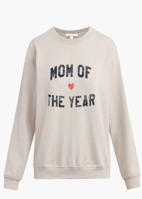 Favorite Daughter Mom of the Year Sweatshirt- Heather Oatmeal-Hand In Pocket
