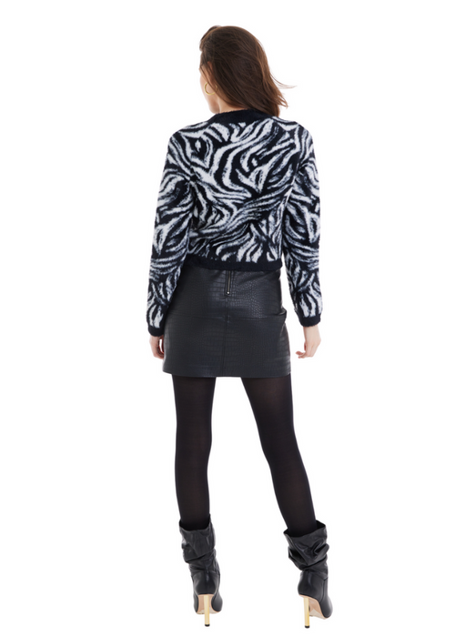Romi Sweater - Black/Cream ***FINAL SALE***-Hand In Pocket