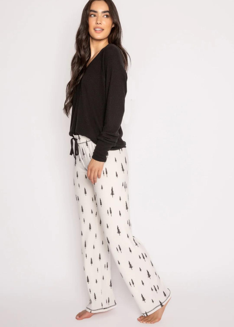 PJ Salvage May the Forest Be With You Outdoorsy Pajama Pant - Ivory ***FINAL SALE***-Hand In Pocket
