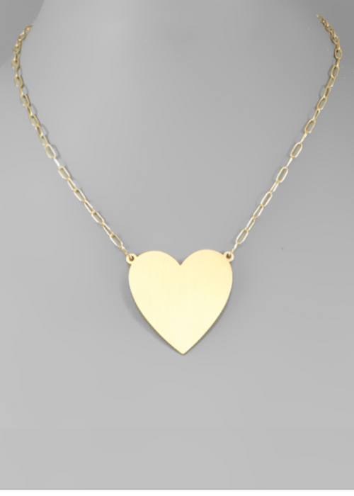 Mila Heart Necklace-Gold-Hand In Pocket