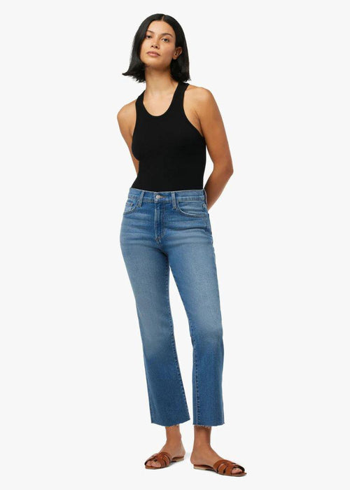 Callie Cropped Bootcut Raw Hem - Glimpse-Hand In Pocket