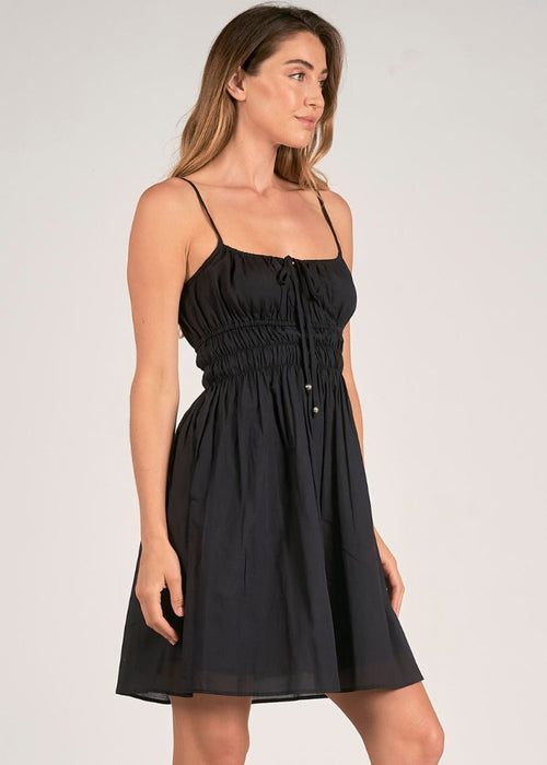 Elan Carrie Mini Dress - Black-Hand In Pocket