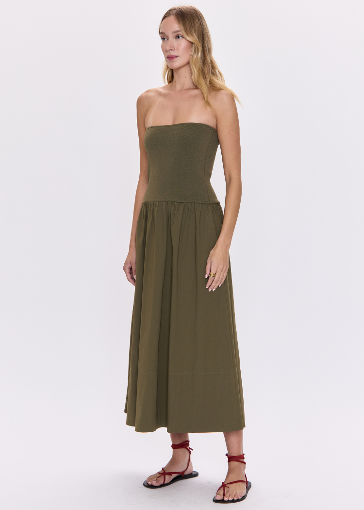 pistola green dress Mavo Material: brrr°® white dresses on the Smocked elastic bodice Size:US9/UK8/EU42
