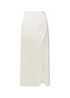 French Connection Inu Satin Wrap Midi Skirt ***FINAL SALE***-Hand In Pocket