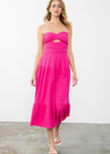THML Josie Bow Twist Dress - Pink-Hand In Pocket