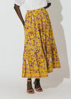 Cleobella Charlene Ankle Skirt - Evora Print-Hand In Pocket