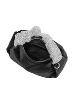 Estela Velvet Top Handle Bag- Black ***FINAL SALE***-Hand In Pocket