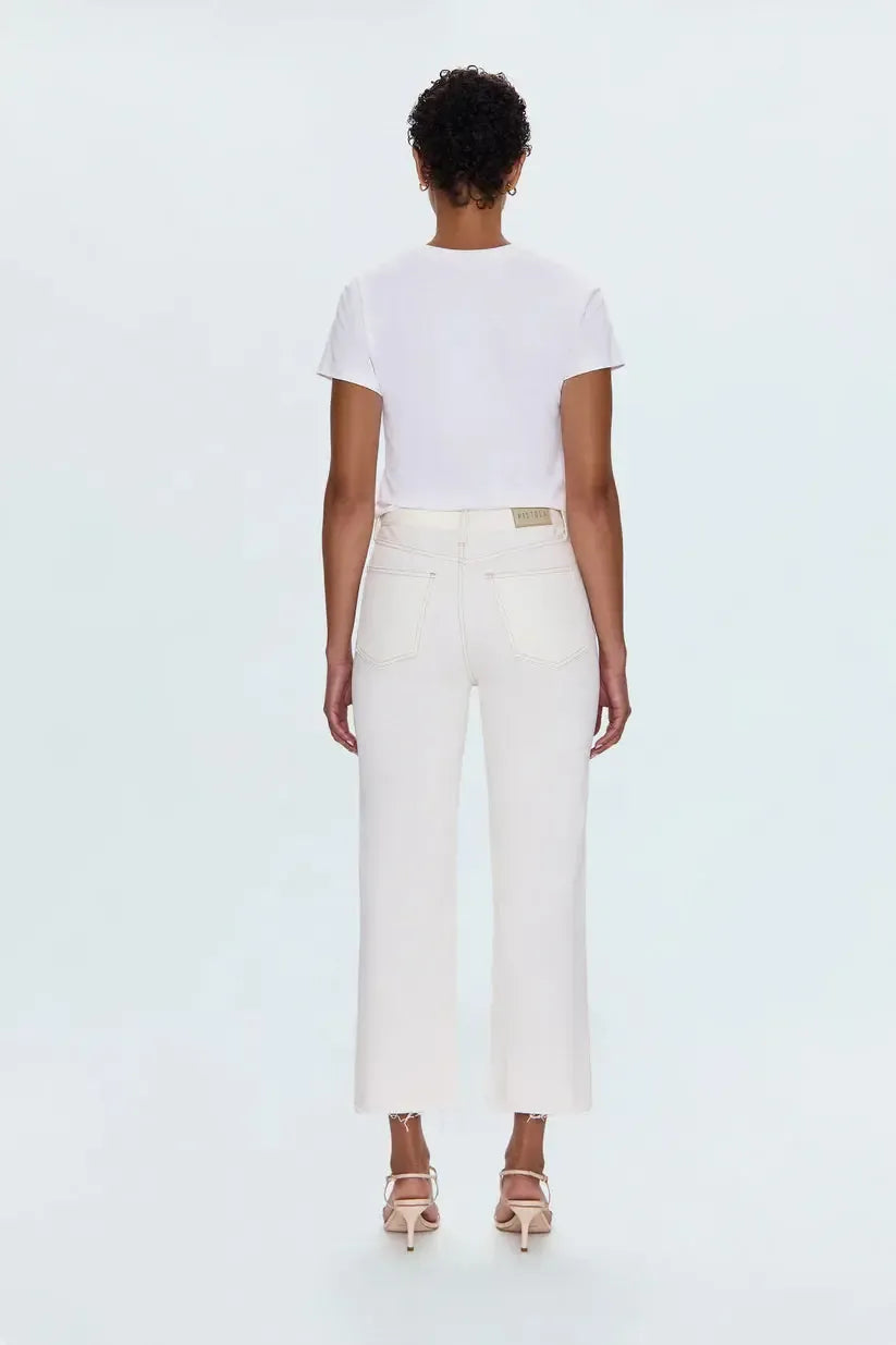 Pistola Cassie Crop- Vintage Ecru-Hand In Pocket
