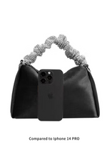 Estela Velvet Top Handle Bag- Black ***FINAL SALE***-Hand In Pocket