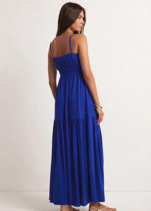 Z Supply Lisbon Maxi Dress - Palace Blue-Hand In Pocket