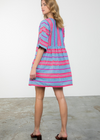 THML Beth Tassel Tie Print Dress-Hand In Pocket