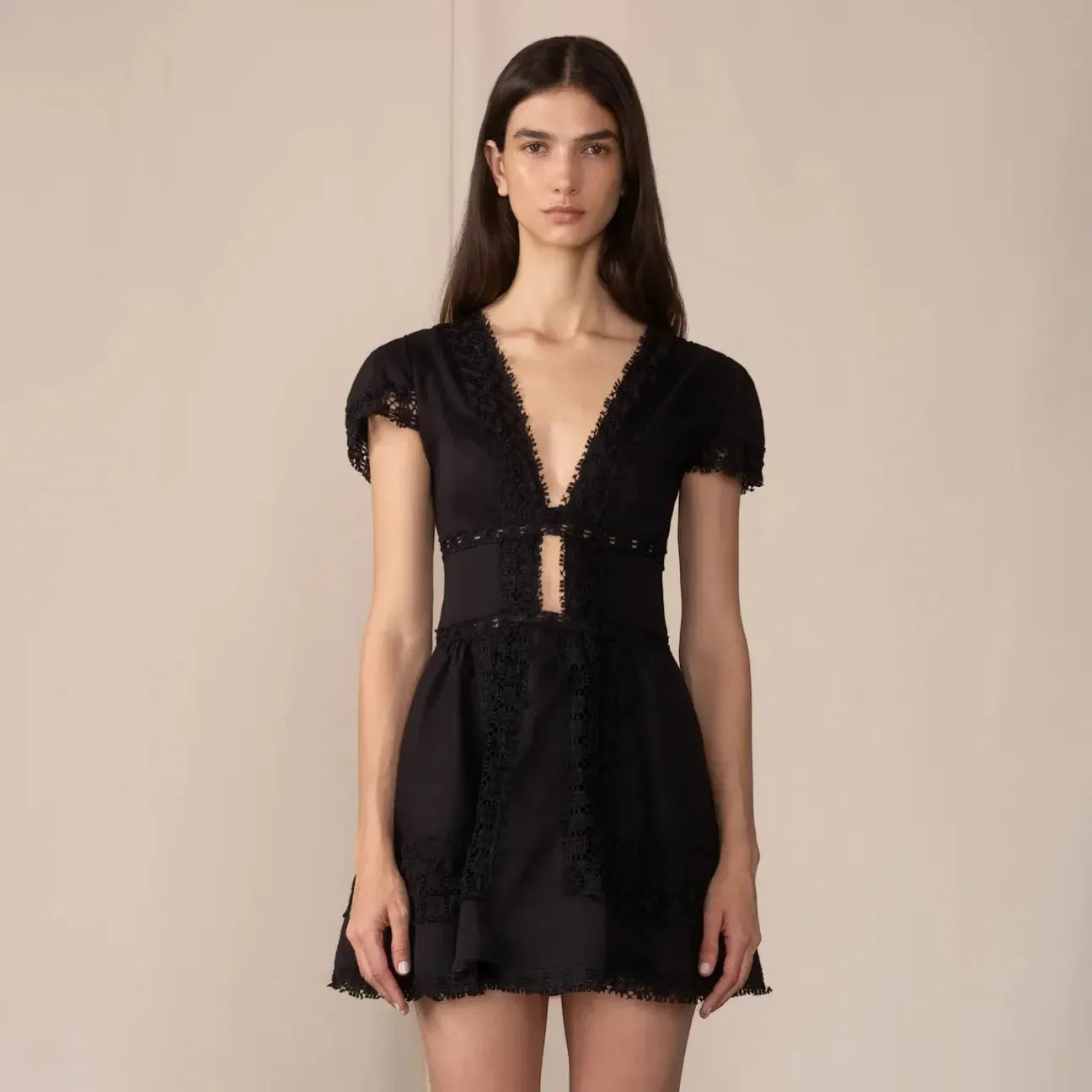 Peixoto Piper Mini Dress- Black-Hand In Pocket
