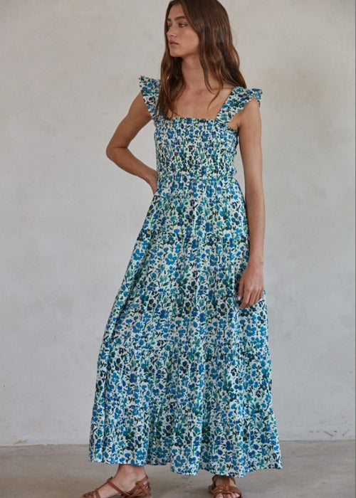 Mirabel Floral Maxi Dress-Hand In Pocket