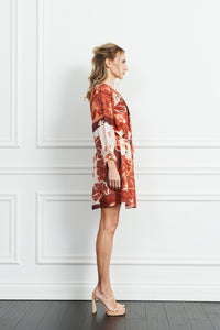 Ciebon Christy Printed Mini Dress - Brown ***FINAL SALE***-Hand In Pocket