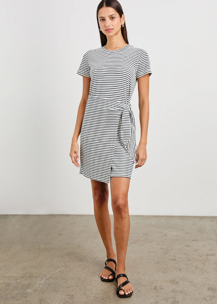 Rails Edie Tie Waist Tshirt Dress Heather Grey