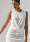 Sanctuary Twisted Tank - White-Hand In Pocket