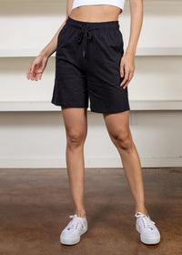 RD Style Fernandez Drawstring Short - Black***FINAL SALE***-Hand In Pocket