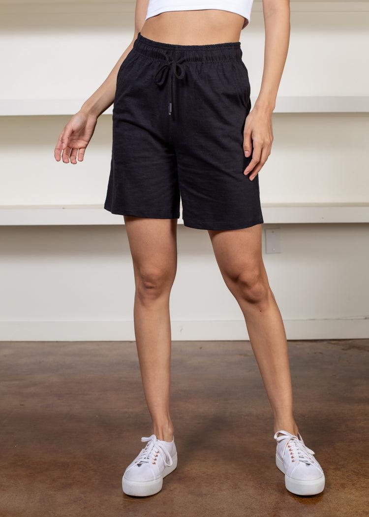 RD Style Fernandez Drawstring Short - Black***FINAL SALE***-Hand In Pocket