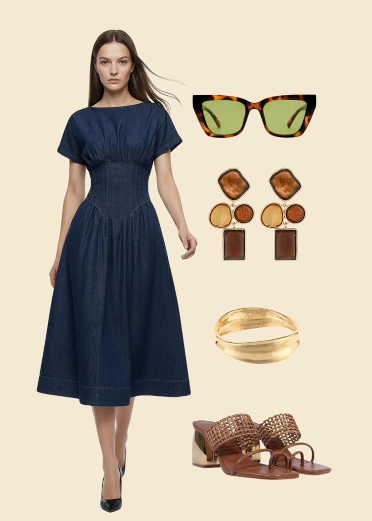 Denim Midi Dress