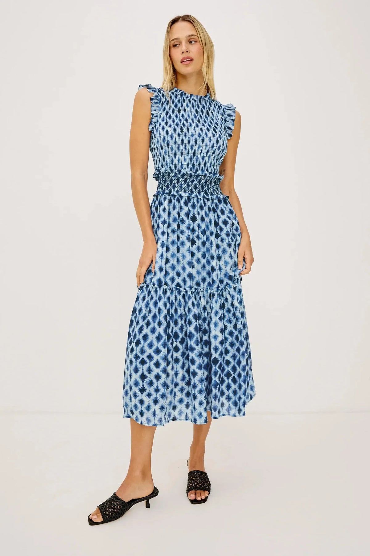 Rails Vivier Midi Dress - Sapphire Shibori-Hand In Pocket