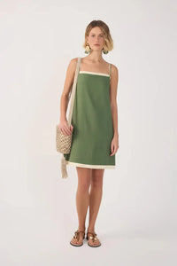 Dress To Cora Mini Dress - Coconut Green-Hand In Pocket