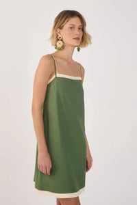 Dress To Cora Mini Dress - Coconut Green-Hand In Pocket