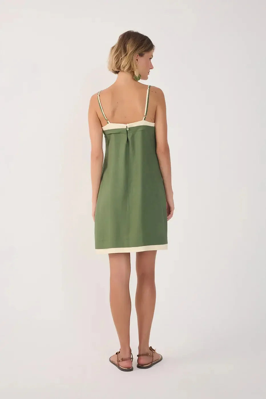 Dress To Cora Mini Dress - Coconut Green-Hand In Pocket