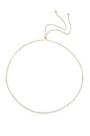 Clear Crystal Tennis Necklace with 18k Gold Plating / One Size
