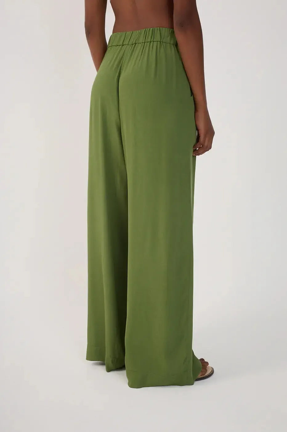 Dress To Mariana Wide Leg Pants - Coconut Green-Hand In Pocket