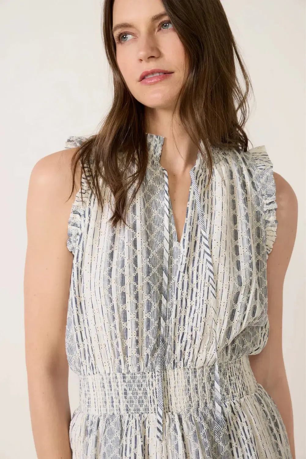Rails Didi Dress - Striped Eyelet-Hand In Pocket