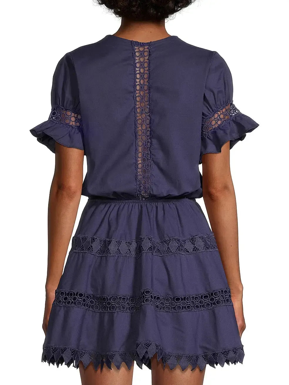 Peixoto Women's Ora Embroidered Mini Dress - Navy Blue