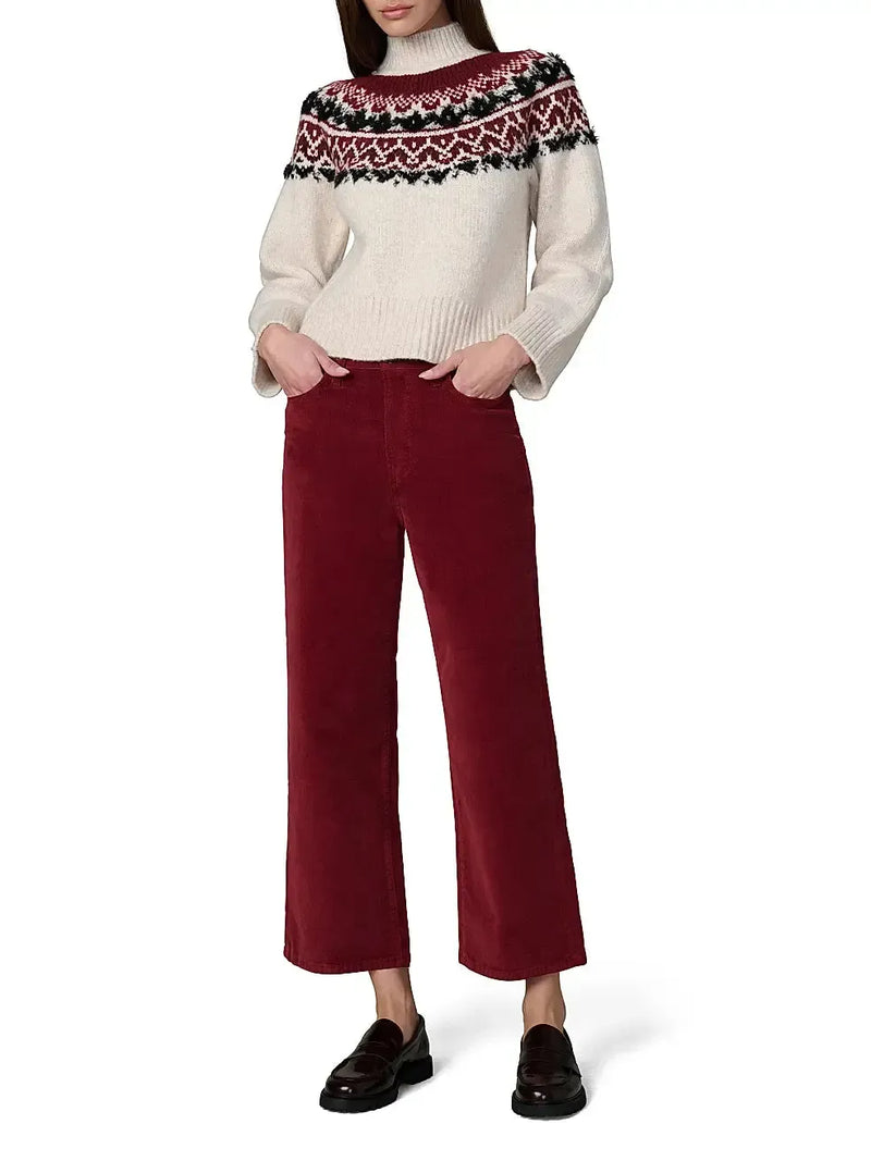 Joes Jeans "The Blake" Wide Leg Cord- Syrah-Hand In Pocket