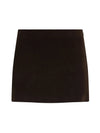 Joe's Jeans The Vegan Suede Mini Skirt- Dk Chocolate