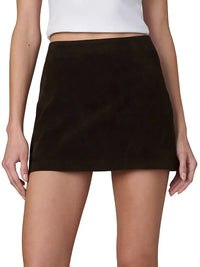 Joe's Jeans The Vegan Suede Mini Skirt- Dk Chocolate