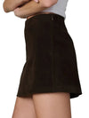 Joe's Jeans The Vegan Suede Mini Skirt- Dk Chocolate
