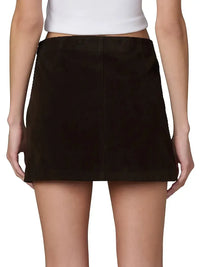 Joe's Jeans The Vegan Suede Mini Skirt- Dk Chocolate