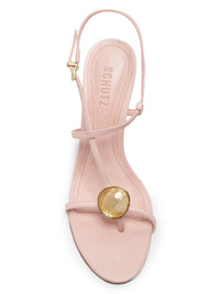 Schutz Azure Embellished Sandal - Cotton Candy-Hand In Pocket