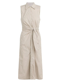 Favorite Daughter The Good Behavior Dress- Taupe-Hand In Pocket