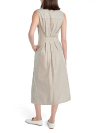 Favorite Daughter The Good Behavior Dress- Taupe-Hand In Pocket