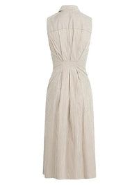 Favorite Daughter The Good Behavior Dress- Taupe-Hand In Pocket