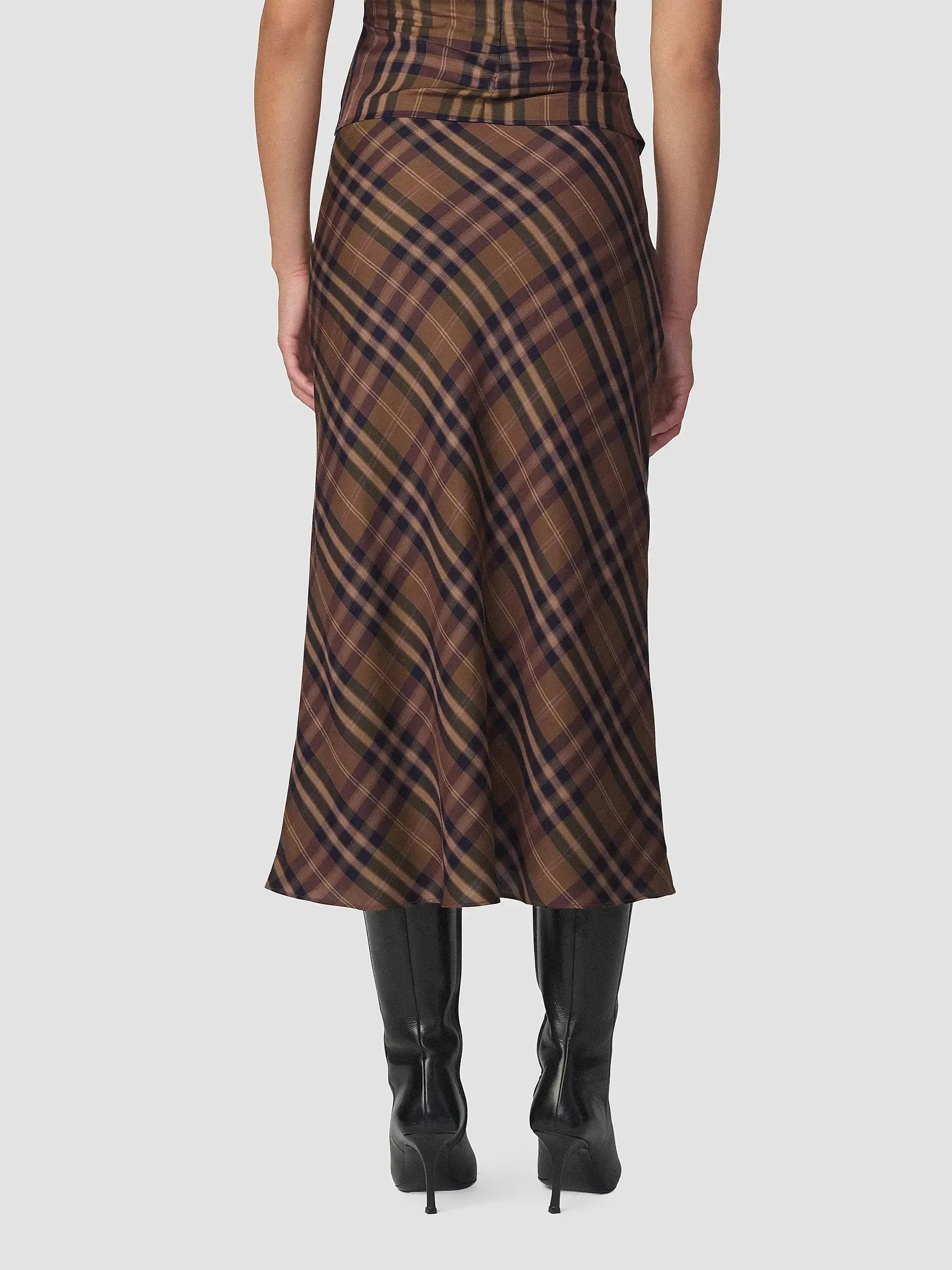 Joe's Jeans The Ines Midi Skirt - Camel Plaid