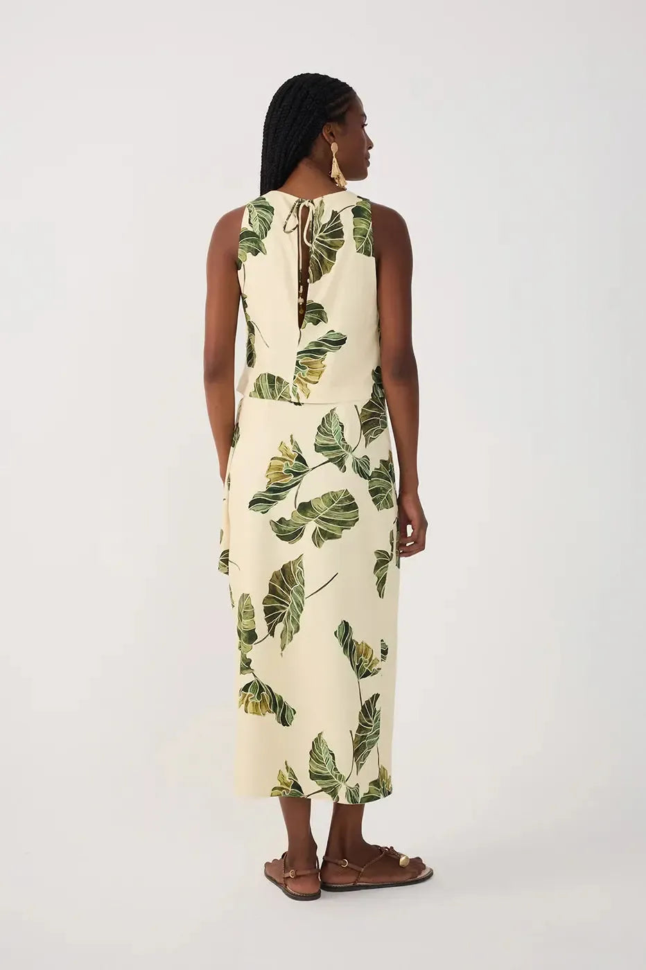 Dress To Luma Wrap Skirt - Leaf Print-Hand In Pocket