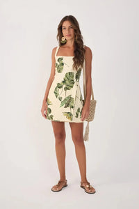Dress To Nina Romper - Leaf Print-Hand In Pocket