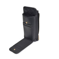 Brianna Cell Phone Crossbody: Black-Hand In Pocket
