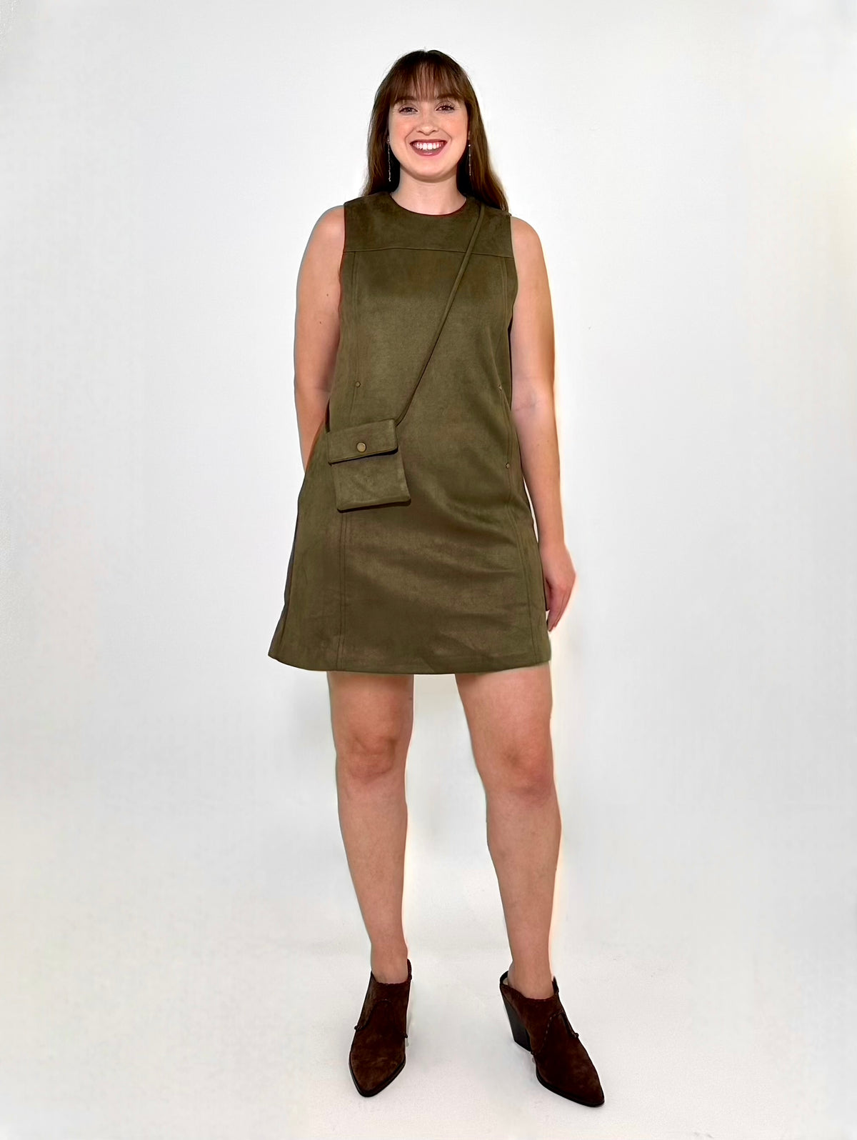 THML Nina Shift Dress - Vine ***FINAL SALE***-Hand In Pocket