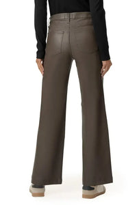 KUT Meg High Rise Fab Ab Wide Leg - Toffee-Hand In Pocket