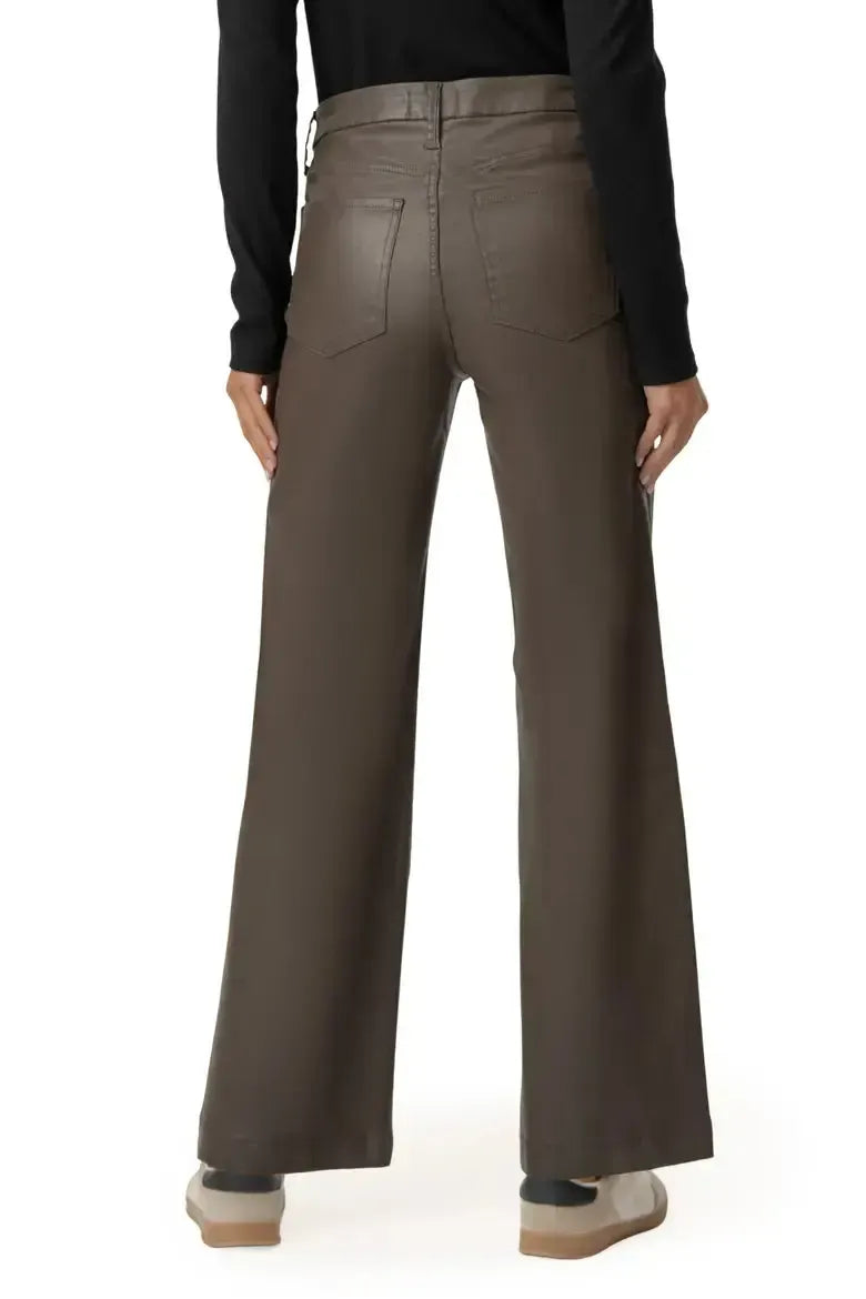 KUT Meg High Rise Fab Ab Wide Leg - Toffee-Hand In Pocket