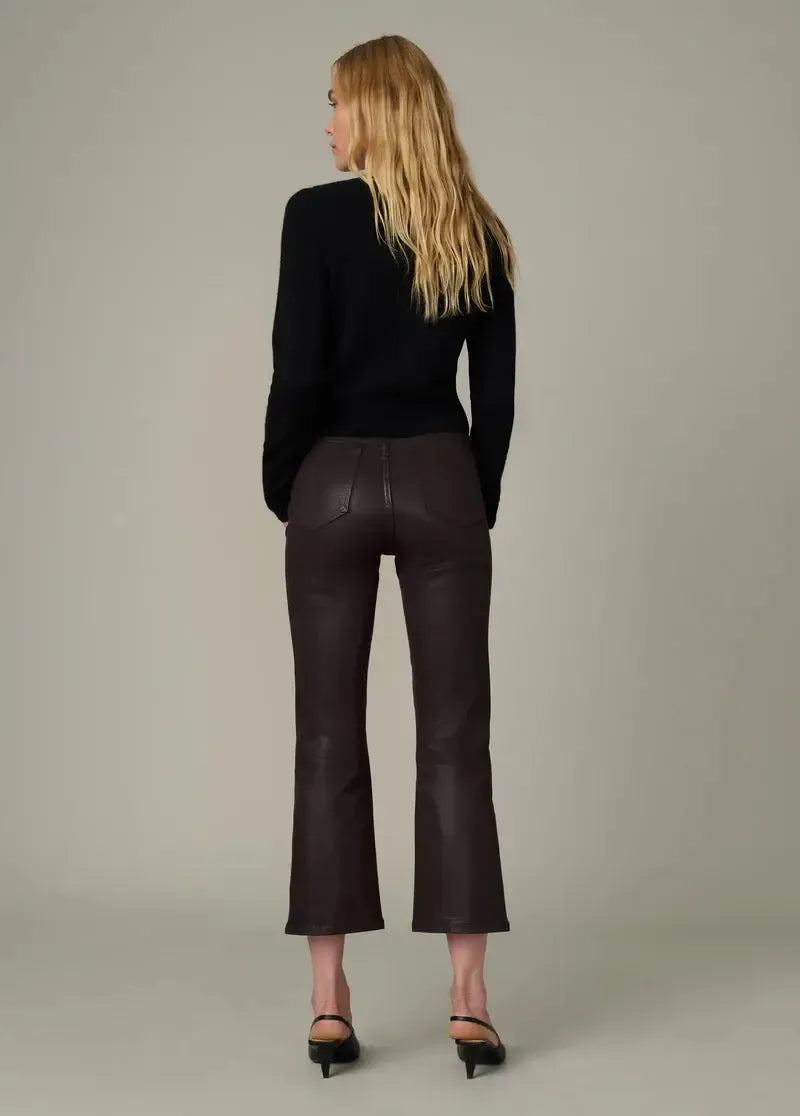 Joes Jeans The Callie Cropped Bootcut - Dk Chocolate-Hand In Pocket