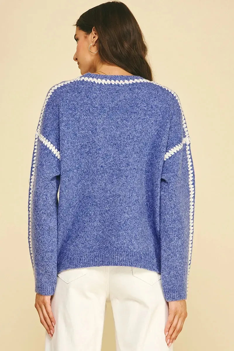 Bonnie Sweater - Blue-Hand In Pocket