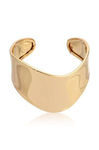 Smooth Cuff Bracelet: 18k Gold Plated / One Size